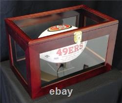 Football Display Case Oak Solid Wood NFL Full Size Rack Holder Wall Ball Frame