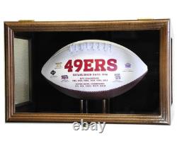 Football Display Case Oak Solid Wood NFL Full Size Rack Holder Wall Ball Frame