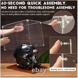 Football Helmet Display Case, Floating Design, UV Protection