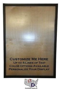 Football Jersey Display Case Frame Natural Wood Backing Custom Design Your Text