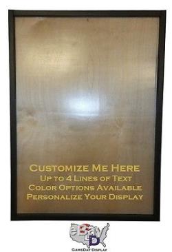 Football Jersey Display Case Frame Natural Wood Backing Custom Design Your Text