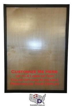 Football Jersey Display Case Frame Natural Wood Backing Custom Design Your Text