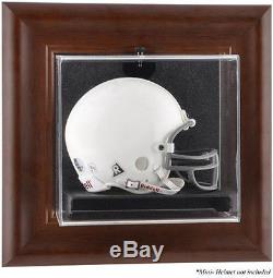 Football Mini Helmet Display Case Wall Mounted Choice Of Wood Or Black Frame