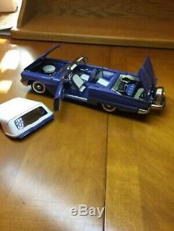 Ford Thunderbirds by Danbury Mint with Plexi and Wood Display Case, 7 pcs