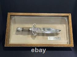 Franklin Mint The Jim Bowie Knife with Wood Display Case NO KEY