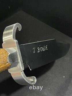 Franklin Mint The Jim Bowie Knife with Wood Display Case NO KEY