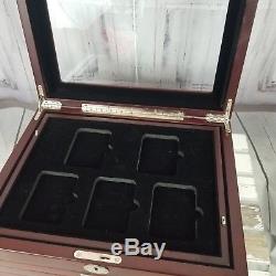 Gaurdhouse box case coin storage holder drawers display red cherry wood slab