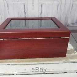 Gaurdhouse box case coin storage holder drawers display red cherry wood slab