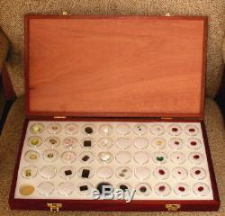 Gem Stone Display Case with Solid Lid 50 Gem Jar Inserts+ 1x 50 gem jars insert