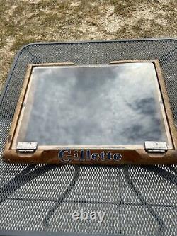 Gillette Antique Display Case Wood And Glass