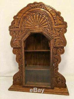 Gingerbread Clock Case Knick Knack Shelf Antique Mantle Desk Display Made In USA