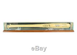 Glass Baseball Bat Display Case Uv Protection Walnut Wood And Mirror Back