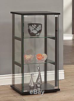 Glass Display Case Show Cabinet Doors Collectible Curio Figurine China Enclosed