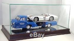 Glass and Wood Display case for CMC Mercedes-Benz Racing Transporter