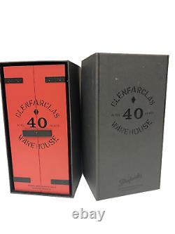 Glenfarclas 40 YEAR OLD Whisky Scotch Empty Bottle with Wood Display Case