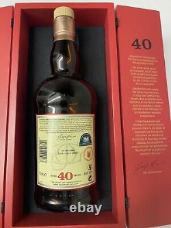 Glenfarclas 40 YEAR OLD Whisky Scotch Empty Bottle with Wood Display Case