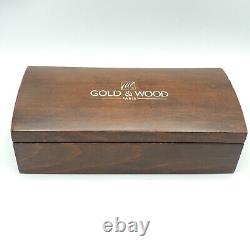 Gold & Wood Paris Eyeglass Case & Wood Storage Display Case
