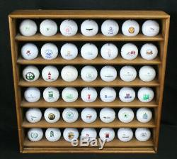 Golf Ball Collection Lot 107 Some Signed, Many Rare Logos with3 Wood Display Cases