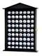 Golf Ball Display Case 63+ Black Pga Wall Cabinet Rack Wood Shadow Box Holder