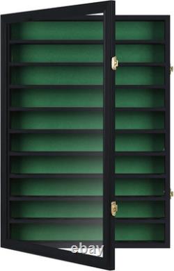 Golf Ball Display Case Solid Wood, Lockable Acrylic, Wall Mounted Holder