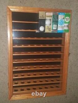 Golf Ball Wood 90 Ball Display Case Vintage Golf Balls Included