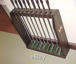 Golf Club Display Rack Case Wood Wall / Floor for 9 Rare Scotty Cameron Putters