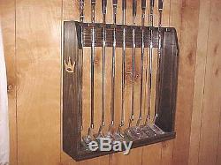 Golf Club Display Rack Case Wood Wall / Floor for 9 Rare Scotty Cameron Putters