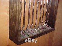 Golf Club Display Rack Case Wood Wall / Floor for 9 Rare Scotty Cameron Putters