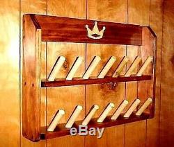 Golf Club Putter Head covers Rack Solid Wood Display Case for 14 Scotty Camerons