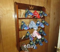 Golf Club Putter Head covers Solid Wood Display Rack Case for 28 Scotty Cameron