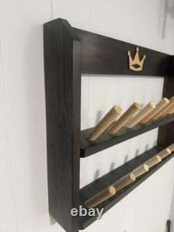 Golf Club Putter Headcover Rack Solid Wood Display Case for 14 Scotty Cameron