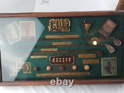 Golf History Shadow Box Display Case, Wood Framed Wall Hanging, Bobby Jones Club