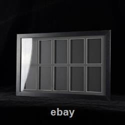 Graded Trading Card Display Case 10 PSA Slabs Sport Football Baseball Wood Frame