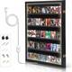 Graded Trading Card Display Case 35 Led Light Sport Baseball Wood Wall Cabinet