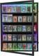 Graded Trading Card Display Case 35 Rgb Led Light Sport Psa Slabs Wood Cabinet