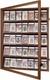 Graded Trading Card Display Case 35 Sport Baseball Psa Slabs Walnut Wood Cabinet