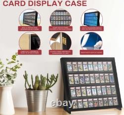 Graded Trading Card Display Case 36 PSA Slabs Tabletop USA Sport Wood Show Stand