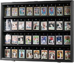 Graded Trading Card Display Case 36 Sport Baseball Football PSA Slabs Cabinet
