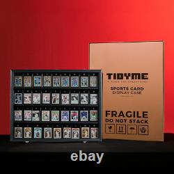 Graded Trading Card Display Case 36 Sport Baseball Football PSA Slabs Cabinet