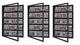 Graded Trading Card Display Case 3 Pack 35 Sport Baseball Psa Slabs Wood Cabinet