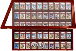 Graded Trading Card Display Case USA Made 55 Sport Cherry Wood Baseball PSA Slab