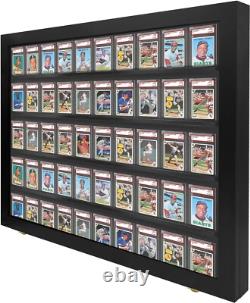 Graded Trading Card Display Case USA Made 55 Sport Solid Wood Baseball PSA Slabs