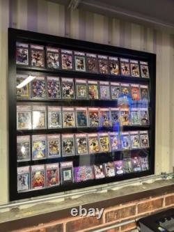 Graded Trading Card Display Case USA Made 55 Sport Solid Wood Baseball PSA Slabs