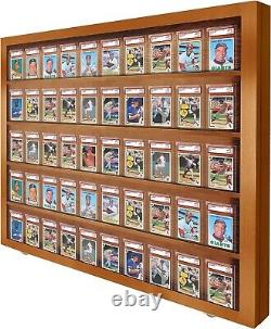 Graded Trading Card Display Case USA Made 55 Sport Walnut Wood Baseball PSA Slab