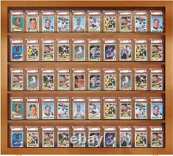 Graded Trading Card Display Case USA Made 55 Sport Walnut Wood Baseball PSA Slab