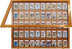 Graded Trading Card Display Case USA Made 55 Sport Walnut Wood Baseball PSA Slab