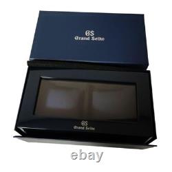 Grand Seiko 2-Slot Wooden Watch Box Display Case Limited Genuine Navy Blue Color