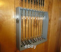 Gray Golf Club Display Rack Case Wood Wall / Floor for 9 Scotty Cameron Putters