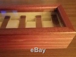 Great Modern Brown Dark Wood Agresti 5 Space Glass Watch Display Box Case