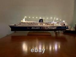 Greek Passenger Ship 1/170 Scale Static Model + Display Case & Free Shipping